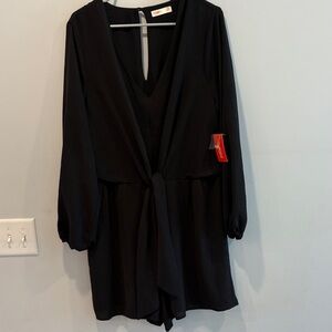 Black Long Sleeve Romper